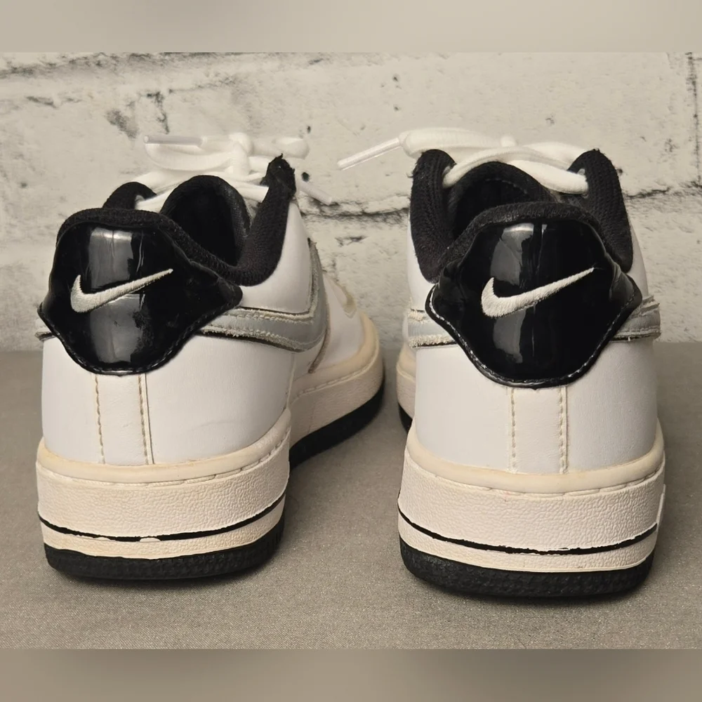 Nike Air Force 1 Low White Black Grey – Youth 3.5Y - Picture 4 of 11
